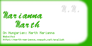 marianna marth business card